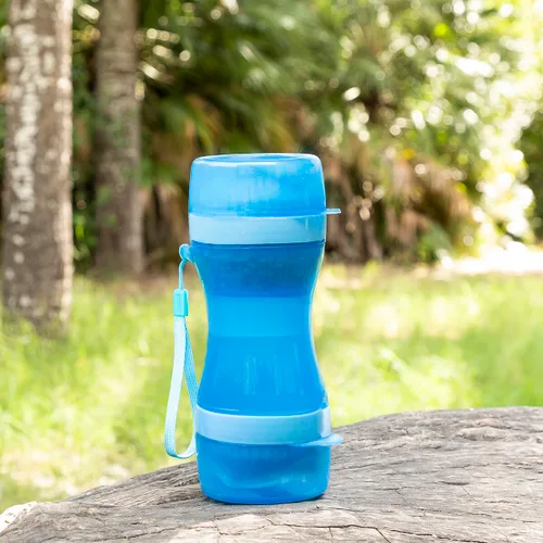 Vista 9 de Botella con Depósito de Agua y Comida para Mascotas 2 en 1 Pettap InnovaGoods