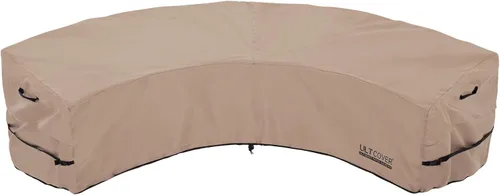 Vista 10 de ULTCOVER Funda de sofá modular para patio en forma de L con orientación a la izquierda, impermeable para muebles de sección exterior de 4 plazas
