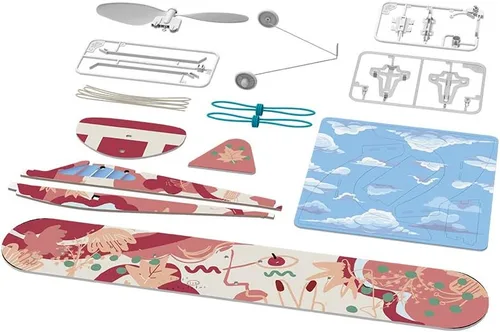 Vista 3 de Juego STEM de ala alta para avión con banda de goma PLAYSTEM