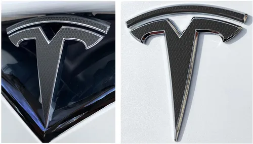 Vista 8 de Calcomanía con logotipo para Tesla Model S, Nosecone, juego de 14 piezas (verde brillante)