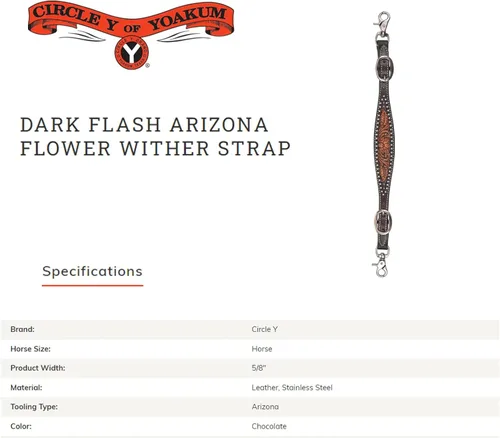 Vista 2 de Circle Y Tack, WS- Dark Flash Arizona Flower (1008-45-SC)