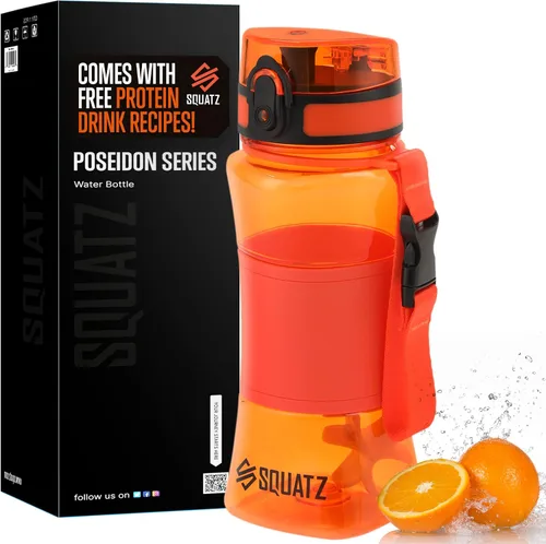Vista 15 de SQUATZ Poseidon Series - Botella de agua deportiva de 78 onzas – Botella de agua deportiva de gran volumen de boca ancha para gimnasio, con hebilla