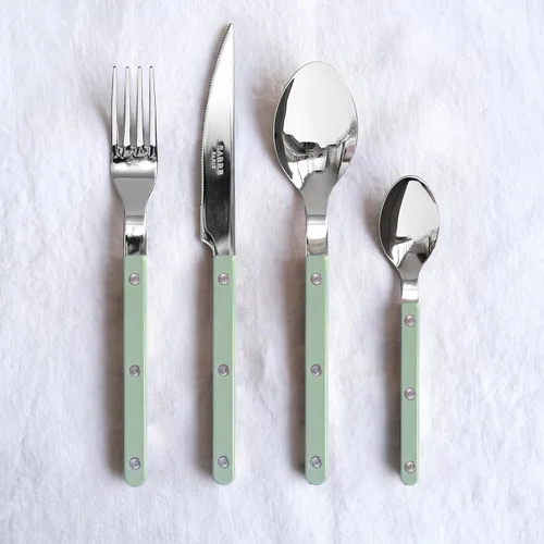 Vista 2 de SABRE PARIS - Juego de cubiertos de 5 piezas - Colección Bistrot - Cuchillo, tenedor, cuchara de sopa, cucharadita y tenedor de postre - Acero