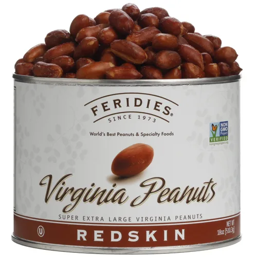 Vista 12 de FERIDIES Cacahuetes Gigantes Extra Grandes de Virginia Tostados con Miel, Lata al Vacío de 18oz, Aperitivo Gourmet 18oz (Paquete de 1)