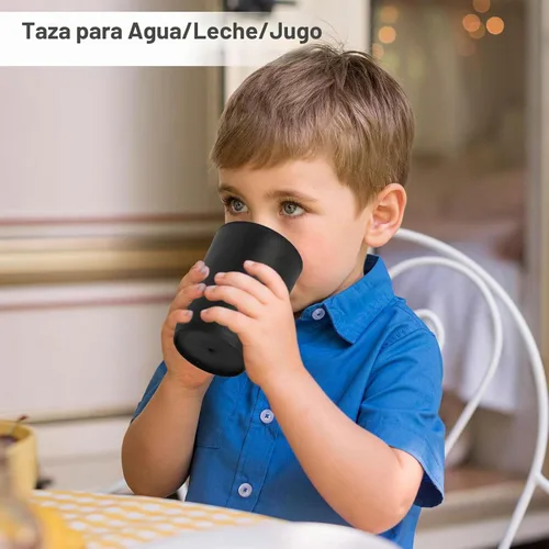 Vista 2 de Topsky Paquete de 4 vasos de baño – Plástico reutilizable para cepillo de dientes, enjuague bucal, cepillado Negro 4 piezas
