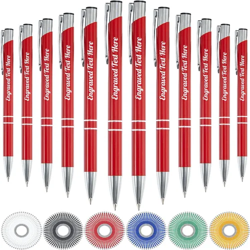 Vista 17 de Bolígrafos personalizados a granel con grabado sin nombre, bolígrafo de impresión personalizada, bolígrafo de metal pastel, regalo personalizado