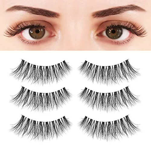 Vista 17 de Pestañas de Aspecto Natural Pestañas Postizas - BEPHOLAN Pestañas Postizas 3D Súper Esponjosas Pestañas Postizas Banda Transparente Pestañas Wispy
