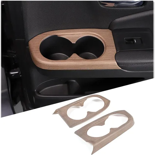 Vista 9 de 2 portavasos, cubierta de marco de panel para puerta trasera para Honda Pilot 2016-2022/Passport 2019-2023, material ABS automotriz 2ª fila asiento