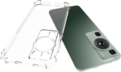 Vista 3 de USTIYA Funda para Huawei P60 Pro y Huawei P60 Transparente TPU Cuatro Esquinas Cubierta Protectora Transparente Suave