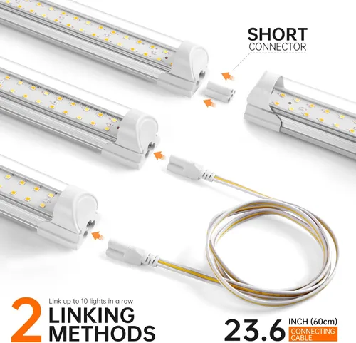 Vista 7 de Bstrip T8 - Luz de cultivo de 1.4 pies, 36 W (2 x 18 W), luces para plantas de cultivo en interiores con temporizador, espectro completo con LED