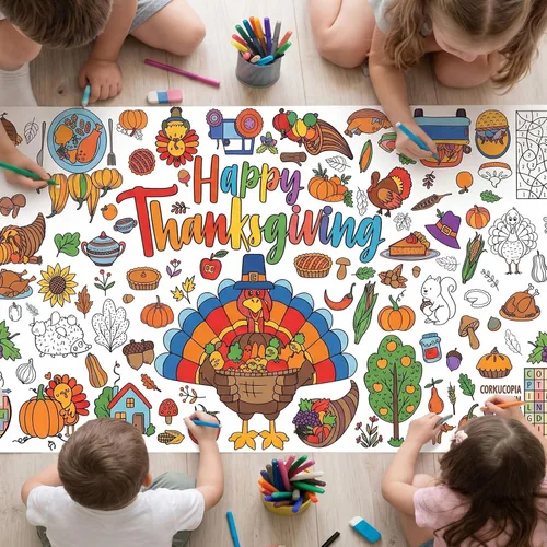 Vista 14 de NatNarr Mantel de dinosaurio para colorear, póster de papel de 30 x 72 pulgadas para niños