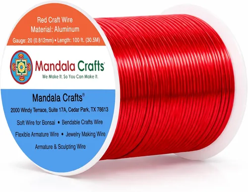 Vista 59 de Mandala Crafts - Alambre de aluminio anodizado de calibre 22 para hacer joyas - 137.2 m de alambre flexible surtido y coloreado - Doble para bonsái