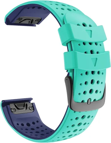 Vista 13 de Correa de reloj de 0.866 in para Garmin Forerunner 945 935 Fenix 5 5Plus Fenix 6 Pro silicona reloj inteligente banda liberación rápida correa