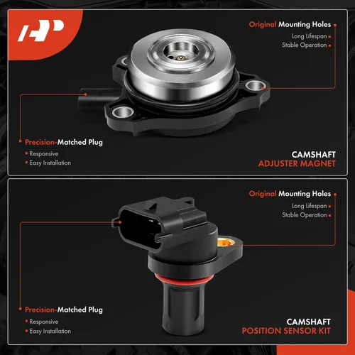 Vista 6 de A-Premium 8-PC Sensor de posición del árbol de levas y ajustador de árbol de levas Solenoide imán Compatible con vehículos Mercedes-Benz 2006-2015