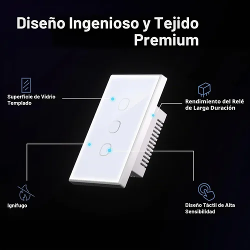 Vista 3 de SONOFF TX Gen2 - Interruptor inteligente táctil de pared, 1 canal, panel tipo 120, 2.4GHz Wi-Fi, control de aplicación eWeLink, compatible