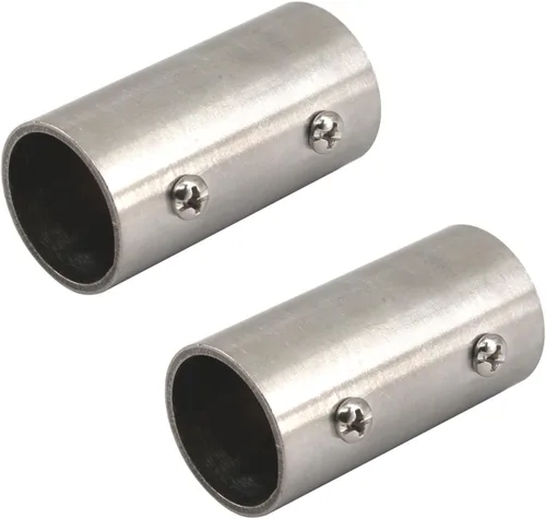 Vista 10 de Conector de varilla de tubo recto de acero inoxidable de 1.260 in para bastidores para colgar barandilla de valla (2 piezas)