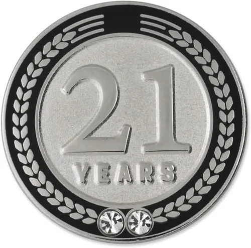 Vista 27 de PinMart Years of Service Award Employee Recognition Gift Pin de solapa - Negro