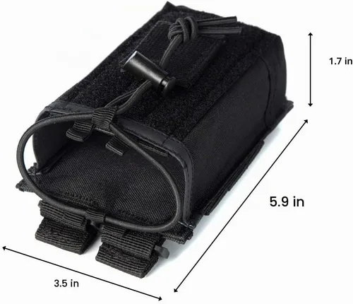 Vista 3 de LUITON Funda de radio táctica - Soporte de radio Molle resistente para Walkie Talkies bidireccionales 1Paquete