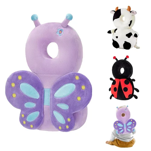 Vista 18 de Mochila protectora de espalda para bebé, almohadilla protectora de seguridad para niños pequeños, diseño suave, ajustable y ligero para caminar