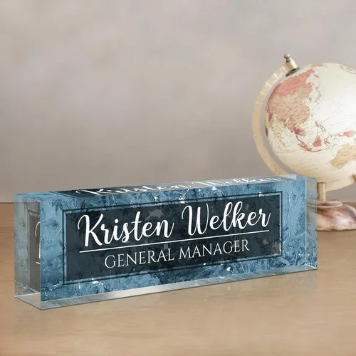 Vista 37 de Gowelly Placa de nombre personalizada para escritorio de oficina, placas de nombre personalizadas para escritorio, regalos personalizados