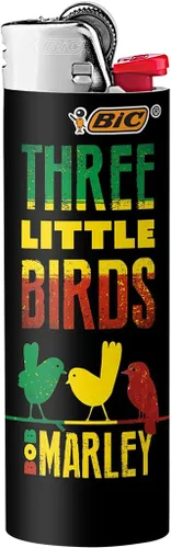 Vista 4 de BIC Maxi encendedor de bolsillo, edición especial, colección Bob Marley, varios diseños únicos de encendedores, paquete de 8 encendedores Arte