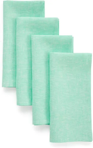Vista 50 de Solino Home Athena - Juego de 4 manteles individuales cuadrados de lino natural claro de 14 x 14 pulgadas, manteles individuales 100 % lino puro