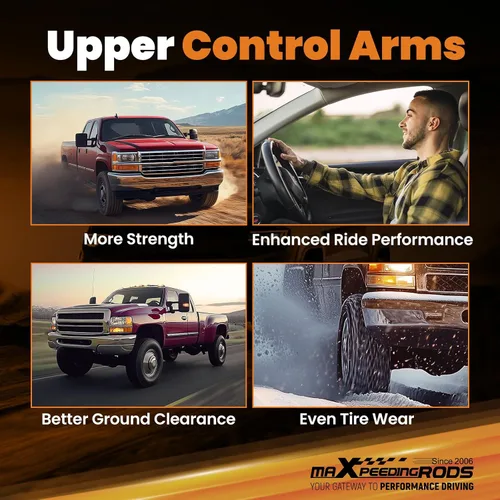 Vista 8 de maXpeedingrods Brazo de control de aluminio de elevación de 2-4 pulgadas para F-150 2004-2020, para Ford Expedition Navigator 2006-2022, brazos