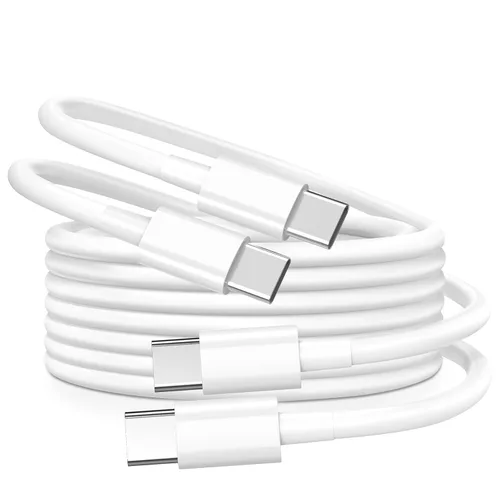 Vista 5 de Cable USB C a USB C de 1 pie y 60 W, cable de carga USB C, cable de carga rápida tipo C para iPhone