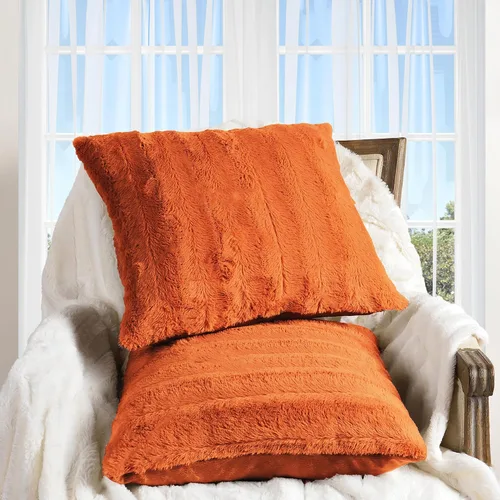 Vista 14 de Cheer Collection Almohadas Decorativas de Piel Sintética - Almohadas Decorativas para Sofá, Almohadas Decorativas para Cama, Almohadas de Acento