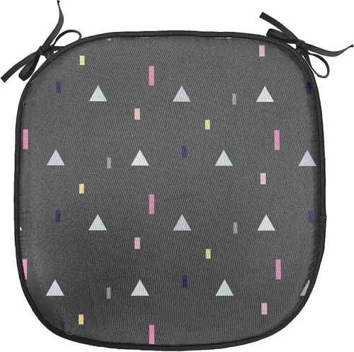 Vista 110 de Ambesonne Flamingo - Cojín de asiento para silla, diseño de fantasía exótica con elementos de vida silvestre hawaiana en colores pastel, acolchado