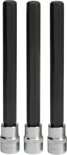 Vista 39 de BRAZEN Juego de Tres Vasos Hexagonales de 1/4"/Destornillador Allen (Carraca de 3/8", Corto)