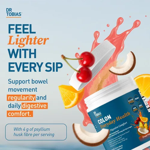 Vista 7 de Dr. Tobias Colon 14 Day Cleanse & Colon Everyday Health Fruit Punch - Limpiador de colon a corto plazo y bebida diaria de fibra de psyllium