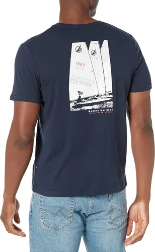 Vista 3 de Nautica Camiseta gráfica Ocean Challenge para hombre de forma sostenible