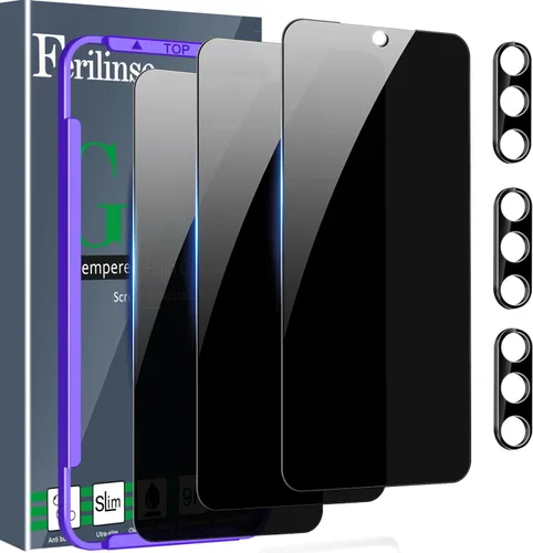 Vista 14 de Ferilinso [Instalación Automática de Polvo] Pack de 3 Protectores de Pantalla de Privacidad para Google Pixel 10 Pro XL, Accesorios Compatibles