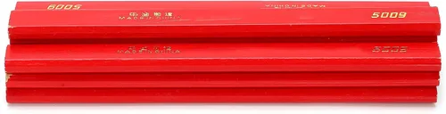 Vista 8 de 10 lápices de carpintero rojos, 6.693 in, octogonal plano, lápices de construcción dura, lápiz de plomo de madera, carpintero plano de madera