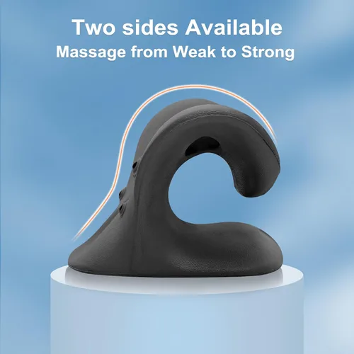 Vista 7 de Estirador de cuello con terapia magnética de acupresión para aliviar el dolor, relajante de cuello y hombros, almohada quiropráctica, restaurar