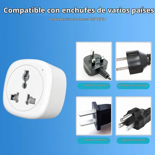 Vista 4 de Enchufe inteligente, enchufes inteligentes WiFi de 2.4 GHz compatibles con control remoto Zigbee/BLEmesh TY APP TY, Compartir inteligente 16A WiFi
