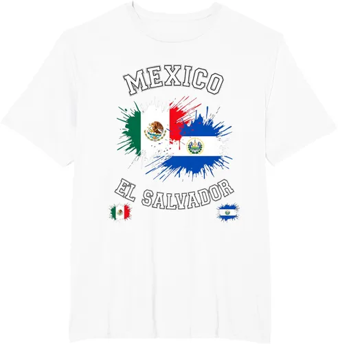 Vista 64 de Camiseta de recuerdo de la bandera vintage de El Salvador de México