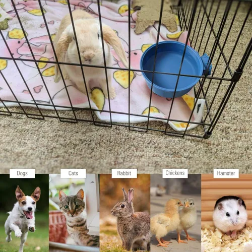 Vista 7 de Tazón de agua pequeño con calefacción para mascotas, cuenco térmico para gatos en invierno, 21.1 onzas líquidas, cuenco de agua caliente colgante
