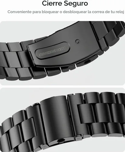 Vista 5 de Miimall - Correas de pulsera de negocios para Google Pixel Watch 4/3 de 41 mm, correa de acero inoxidable sólido ajustable anticorrosión para Pixel