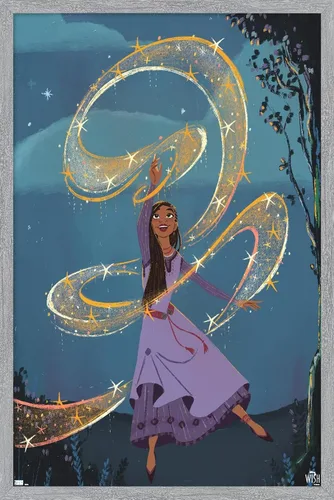 Vista 15 de Trends International Disney Wish - Póster de collage de 6 (Asha), póster de pared, 22.4 pulgadas de largo x 14.7 pulgadas, versión enmarcada