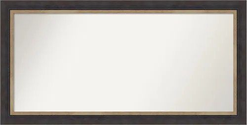 Vista 348 de Amanti Art Espejo personalizado, espejo de baño negro Astor, espejo de pared o espejo de tocador de baño sobre el fregadero (25 x 25 pulgadas)