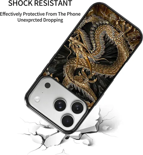 Vista 110 de Funda para iPhone Air - Dragón dorado chino