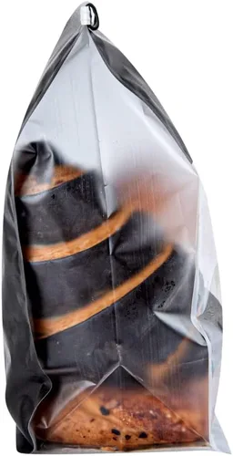Vista 11 de Restaurantware Bag Tek - Bolsas de lazo de lata de 5.1 x 4.1 x 11.2 pulgadas con ventanas, 100 bolsas resellables con ventanas, parte inferior plana