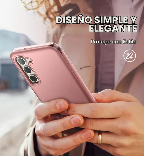 Vista 3 de SURITCH Funda para Samsung Galaxy S23, [Protector de Pantalla Integrado] [Protección de Doble Capa] Protección Completa Resistente a Golpes Funda