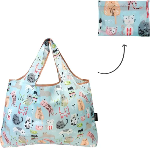 Vista 5 de allydrew Bolsas de compras reutilizables de nylon grandes ecológicas (juego de 3)