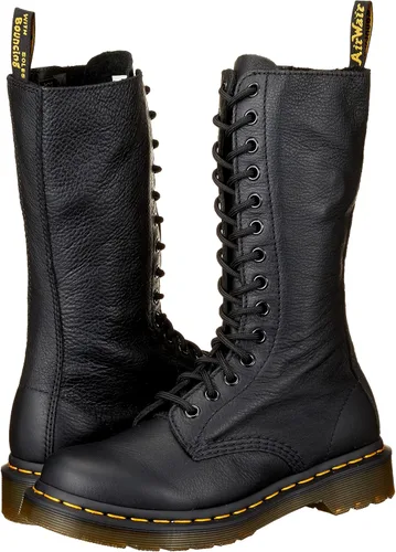 Vista 7 de Dr. Martens, 1B99 14-Eye Lace Up Bota de cuero para mujer, negro, 8.5