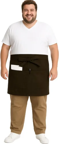 Vista 9 de Urby Delantales de cintura/medio para mujer con bolsillos talla grande delantal XL XXL o cintura W40+, mandiles para mujer para trabajo