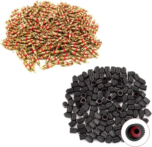 Vista 16 de 50PCS TPMS Tire Valve Long Stem Caps, Black Plastic Valve Caps Universal