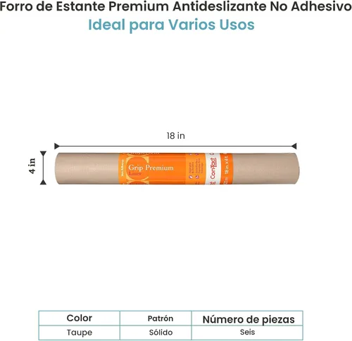Vista 2 de Con-Tact Brand Grip Premium - Forro grueso para estantes, versátil de 18 pulgadas x 4 pies, duradero, no adhesivo, antideslizante, para cajones
